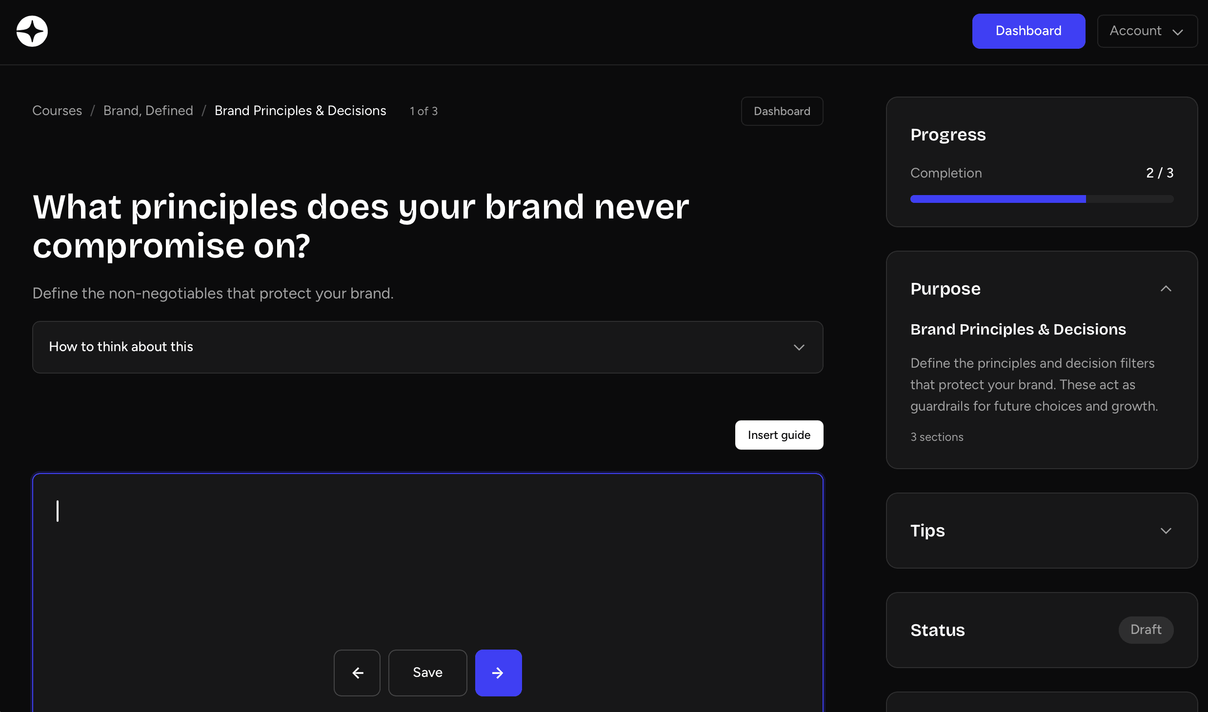 Product dashboard preview